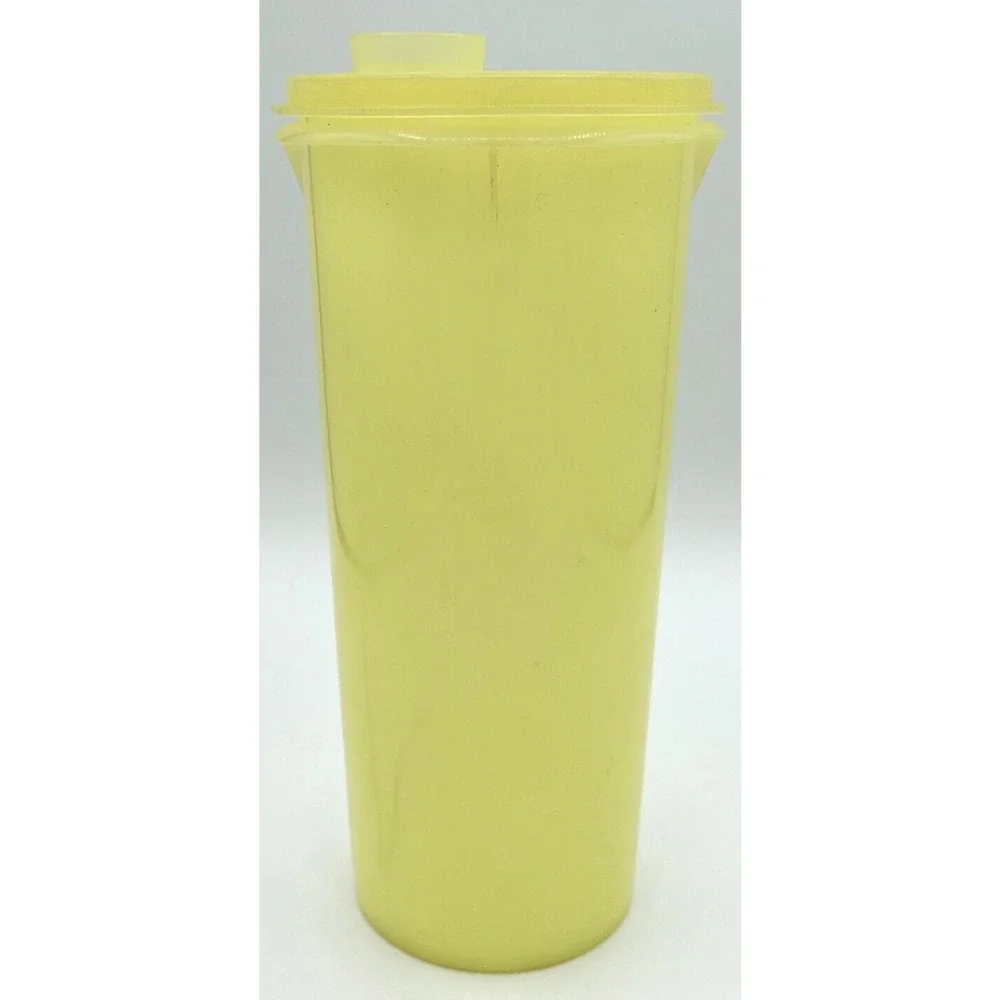 Vintage Tupperware Tall Cannister 262-3‎ Yellow Missing Lid Flap SKU U149